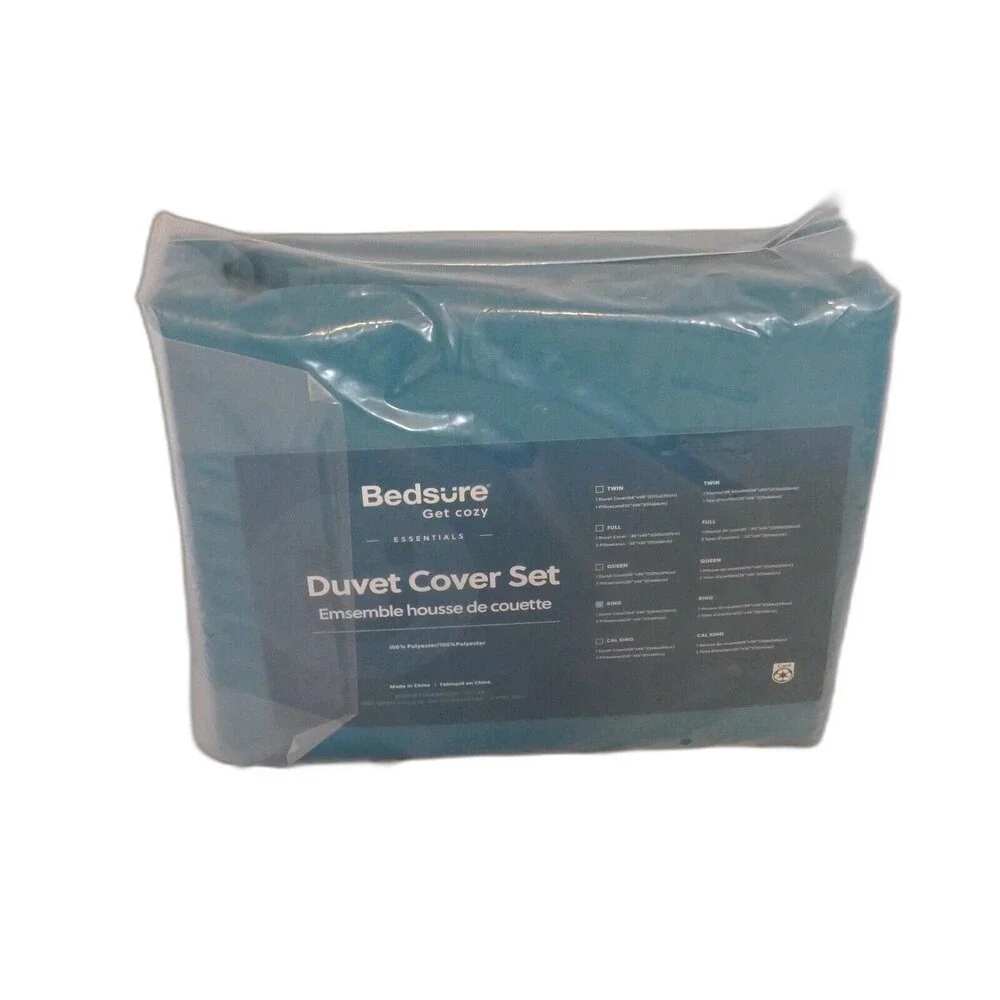 Bedsure Duvet Cover Set King Size Teal